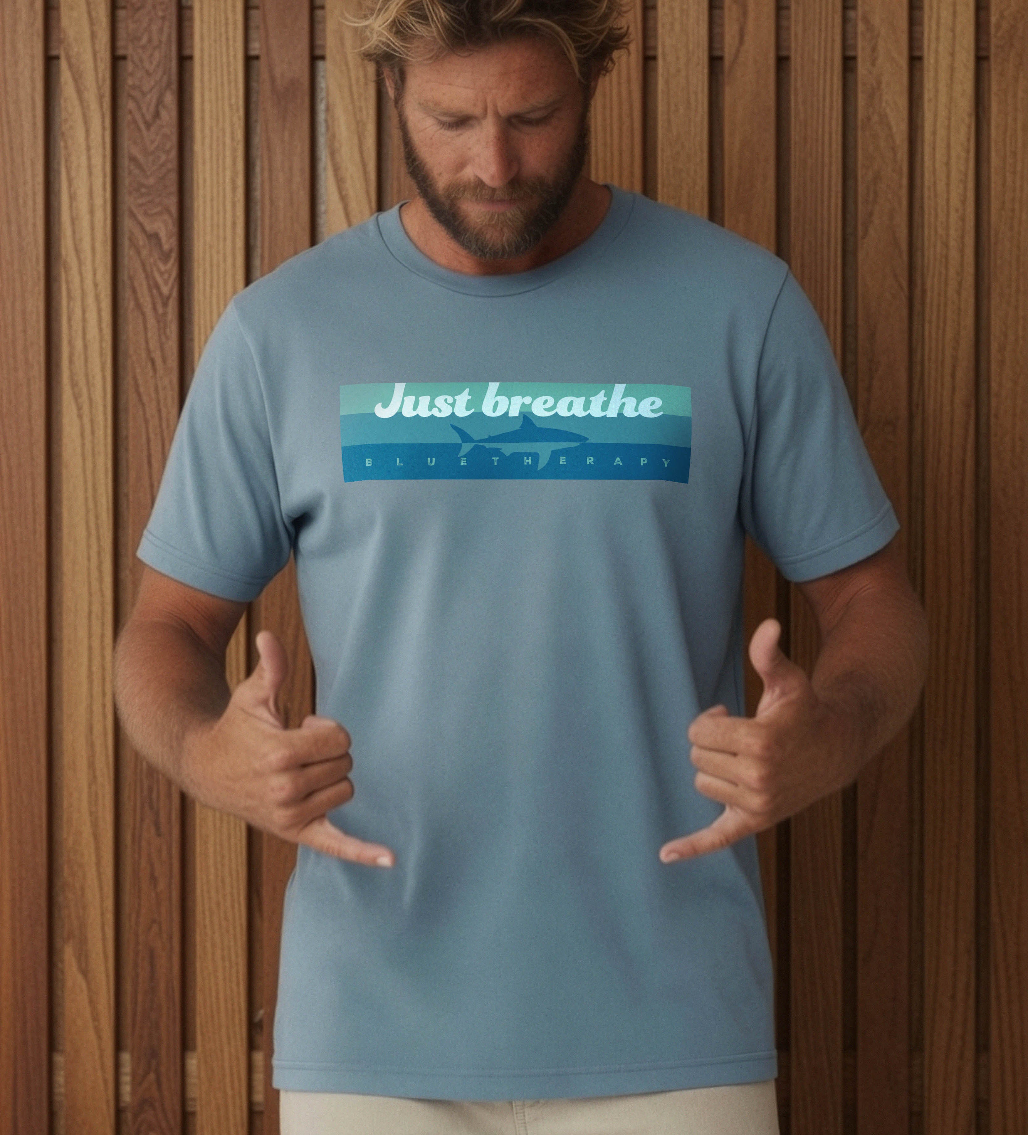 Just Breathe Tiger Shark T-Shirt