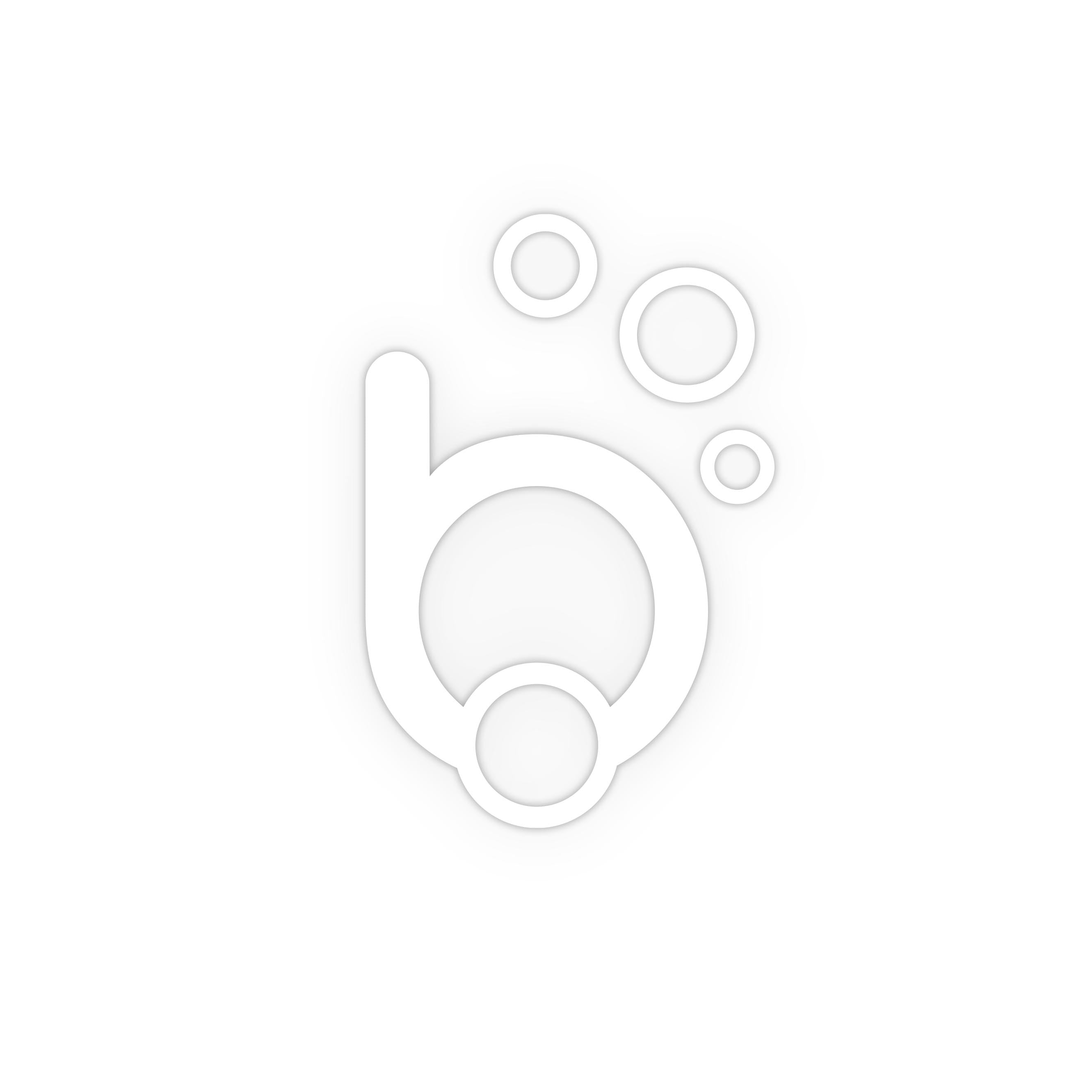 White vinyl decal with a BlueTherapy Bubble B, 3-inch window sticker: minimalist mask and snorkel graphic in clean blue lines, perfect for vehicles, coolers, or ocean-inspired accessories